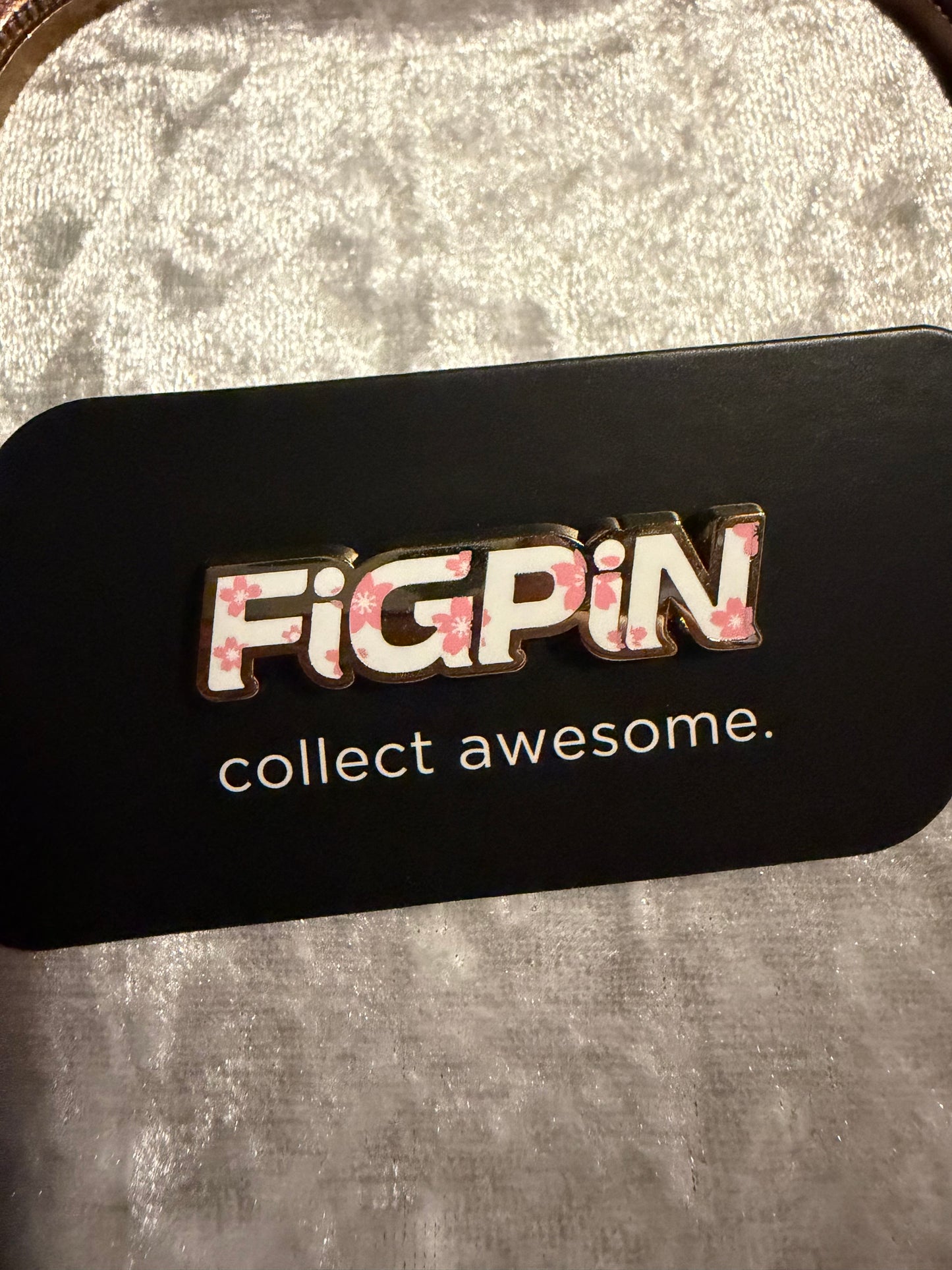 FiGPiN Logo L30 Cherry Blossom LE 750 Exclusive collectible (The Orphanage Collection, verified new/locked) on collector card with rubber backer