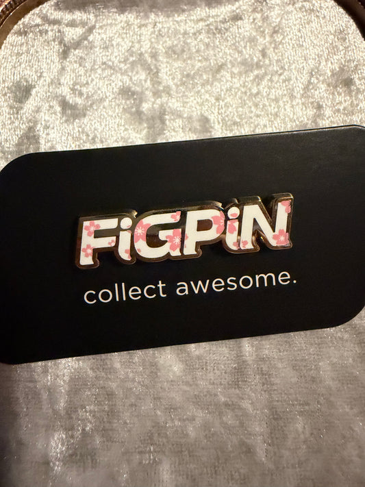 FiGPiN Logo L30 Cherry Blossom LE 750 Exclusive collectible (The Orphanage Collection, verified new/locked) on collector card with rubber backer