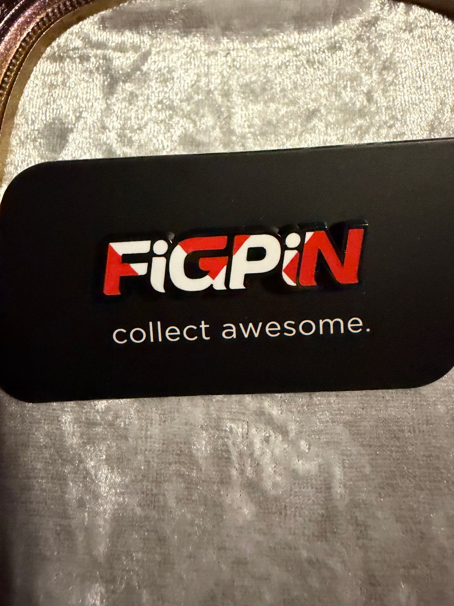FiGPiN Logo L64 Anime Expo AX 2022 LE 500 White & Red On Black exclusive collectible on collector card with rubber backer