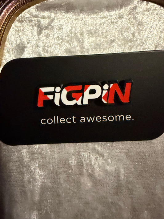 FiGPiN Logo L64 Anime Expo AX 2022 LE 500 White & Red On Black exclusive collectible on collector card with rubber backer