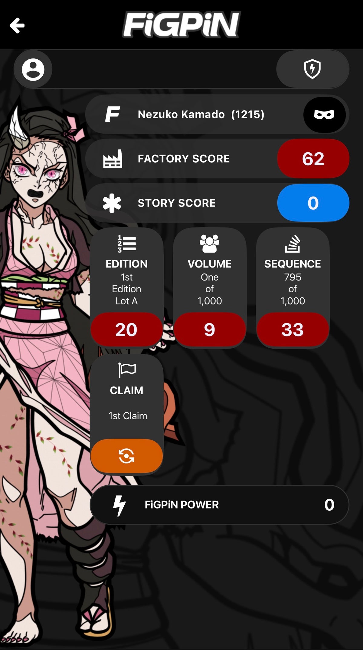 FiGPiN Demon Slayer Nezuko Kamado Demon Form #1215