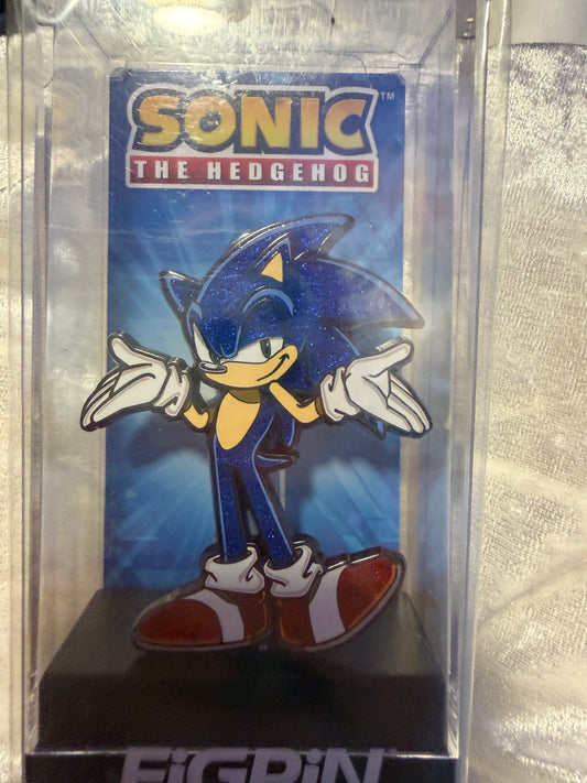 Glitter Sonic FiGPiN #582 Sonic The Hedgehog Target exclusive collectible pin