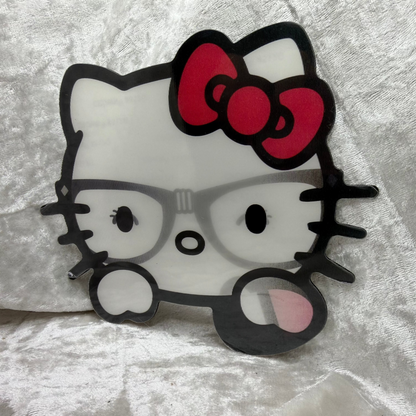 Hello Kitty 3D motion sticker showing shifting lenticular design 