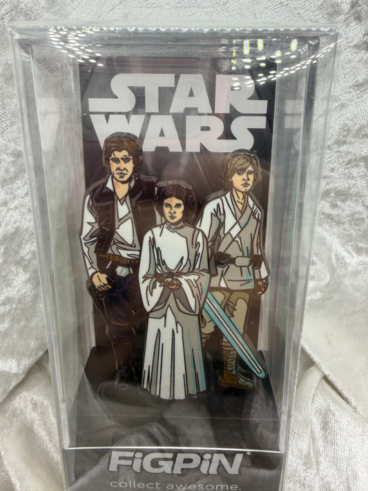 Star Wars 2026 Trio Pin Set: Han, Leia, & Luke (Limited Edition of 500)