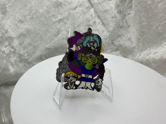 Mojo Jojo & Bubbles 1.5" Hard Enamel Pin