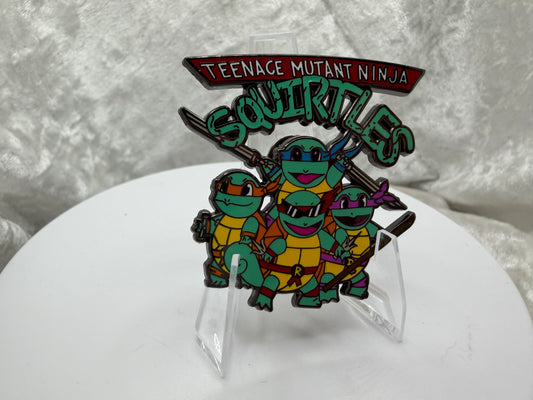 1.5" Teenage Mutant Ninja Turtles x Squirtle Squad Mashup Enamel Pin – Limited Edition