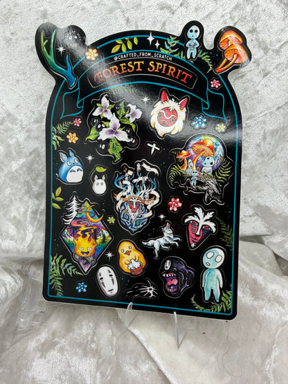Kawaii Creature Watercolor Sticker Sheet | 27 Mini Ghibli-Inspired Fan Art Stickers