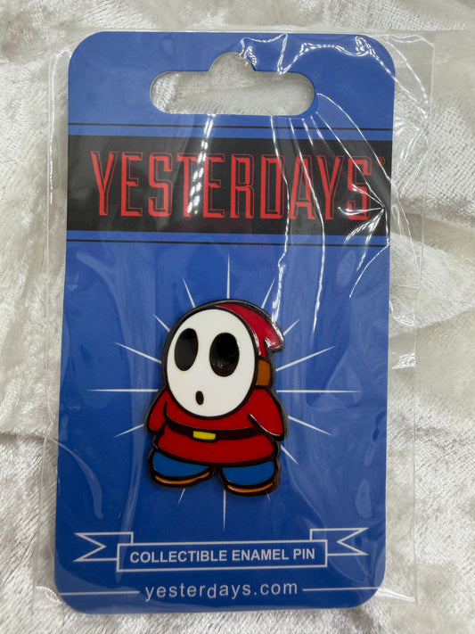 Shy Guy Fantasy Pin | Hard Enamel Black Nickel by Yesterdays Pins