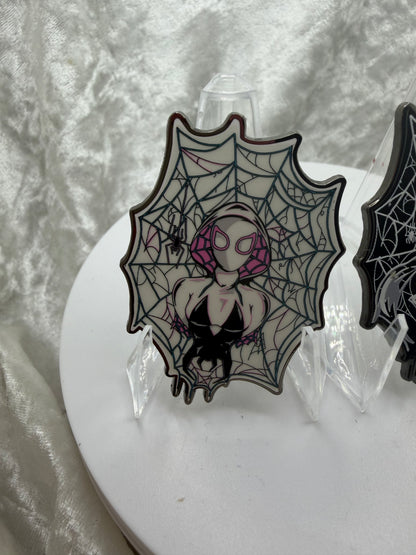 Spider-Man & Spider-Gwen Enamel Pin Set by Bendiesticks LE 50 Fan Made