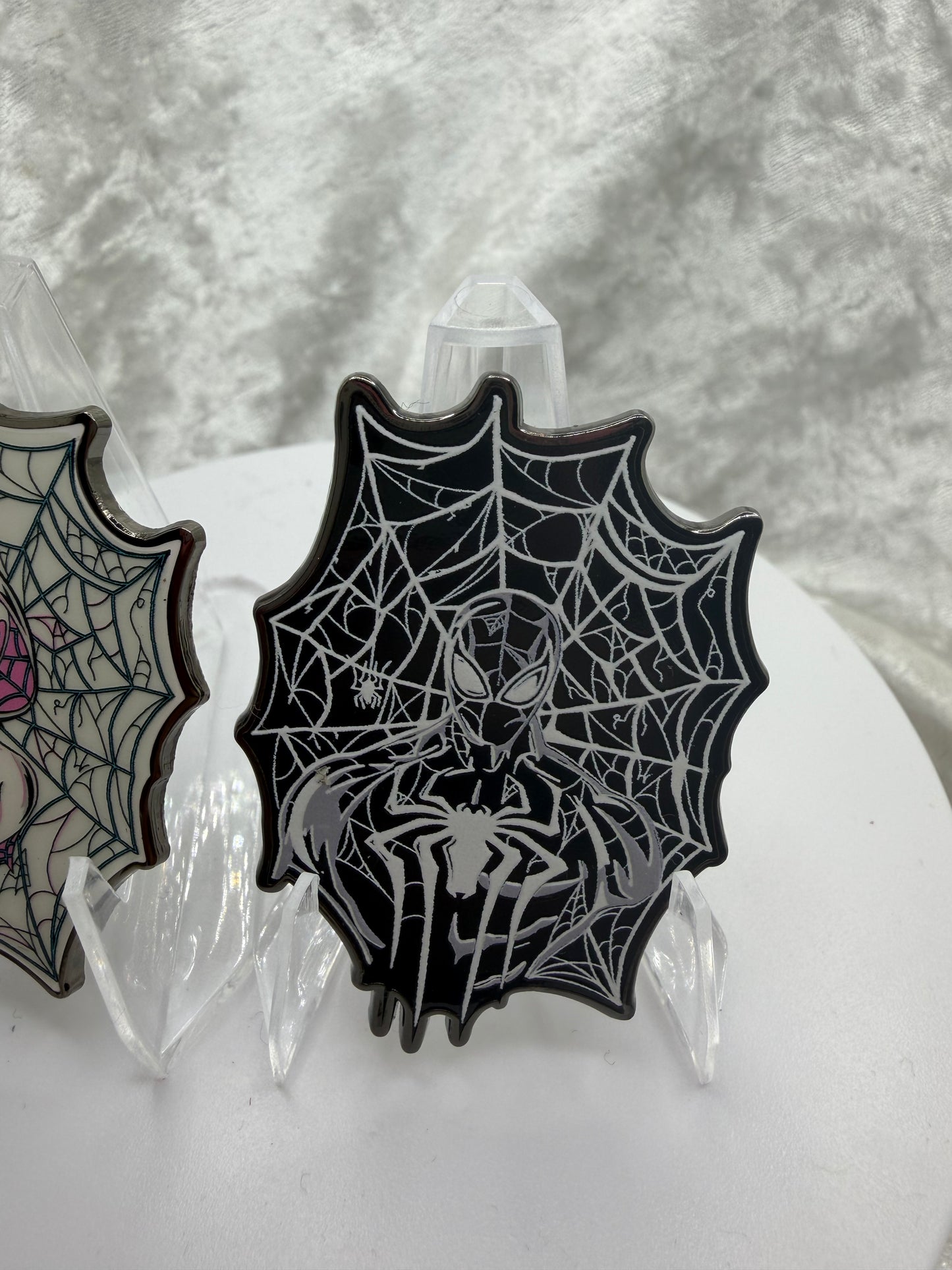 Spider-Man & Spider-Gwen Enamel Pin Set by Bendiesticks LE 50 Fan Made