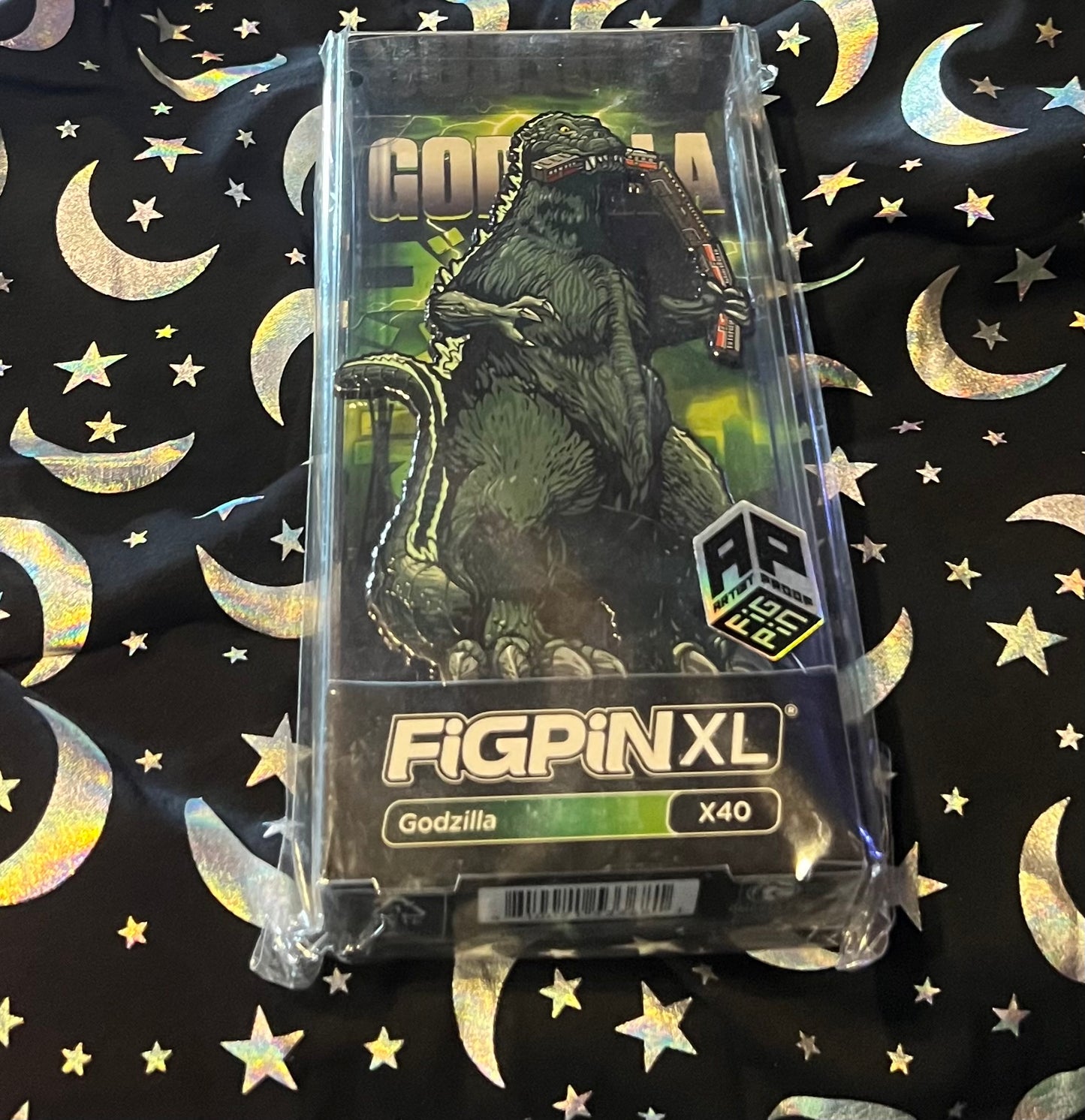 FiGPiN Green Glow Godzilla X40 Ap ARTIST PROOF Metal Pin XL