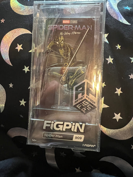 Figpin Spider-Man No Way Home Pin Artist Proof #909 Black Suit Marvel Comics AP