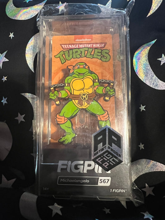 FIGPIN classic Teenage Mutant Ninja Turtles Michelangelo #567 Ap Artist Proof Error
