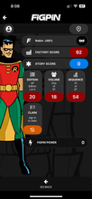 Load image into Gallery viewer, FiGPiN AP Artist Proof Batman the Animated Series Robin #481 Enamel Pin
