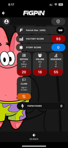 FiGPiN AP Patrick Star #466 SpongeBob Artist Proof
