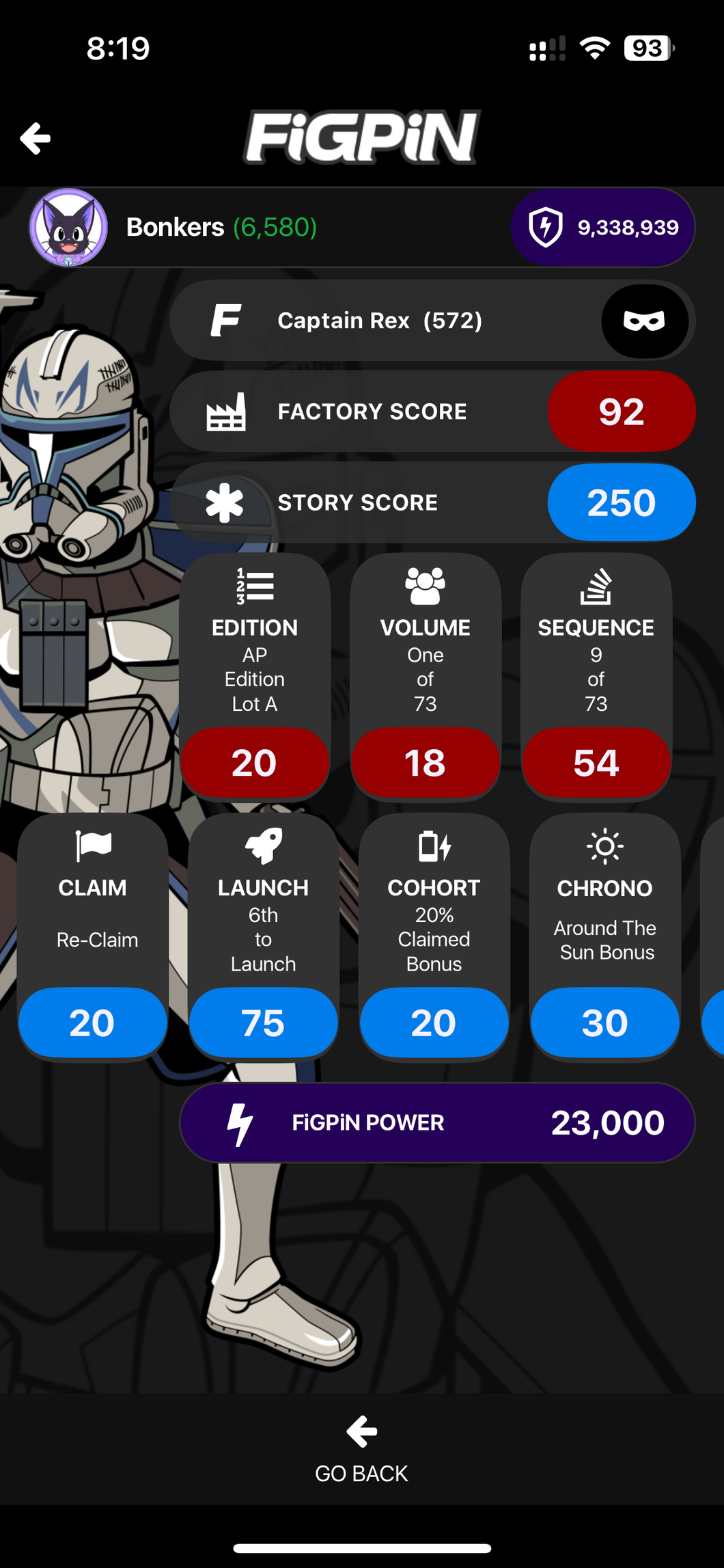FiGPiN Star Wars Clone Wars Captain Rex 572 Best Buy Artist Proof Ap Unlocked