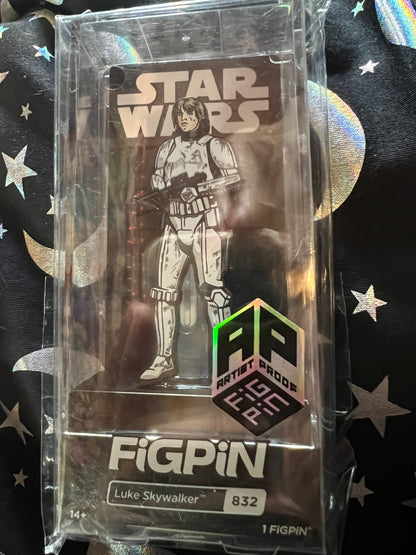 FiGPiN Luke Skywalker #832 AP ARTIST PROOF Star Wars Metal Pin