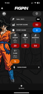FiGPiN Goku #537 AP ARTIST PROOF Dragonball Super Metal Pin