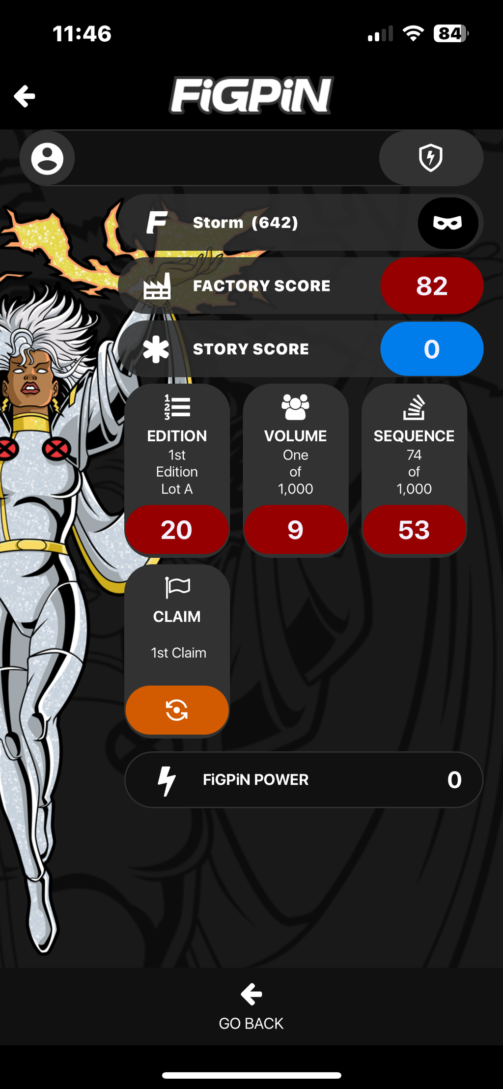 FiGPiN Storm #642 Glitter X-MEN Animated Series Locked