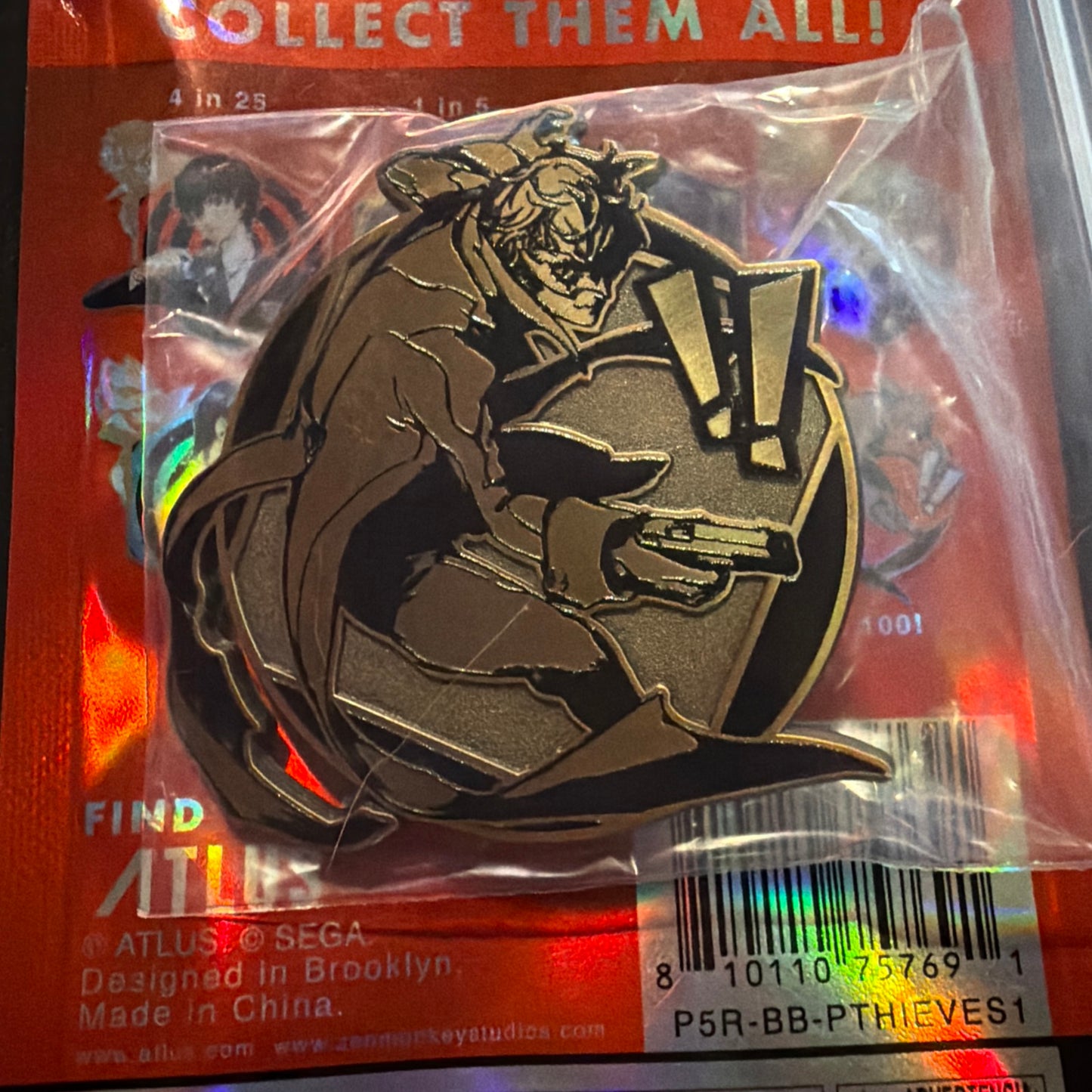 Persona 5 Antique Gold Joker  Pin The Phantom Thieves Part 1 Blind Zen Monkey