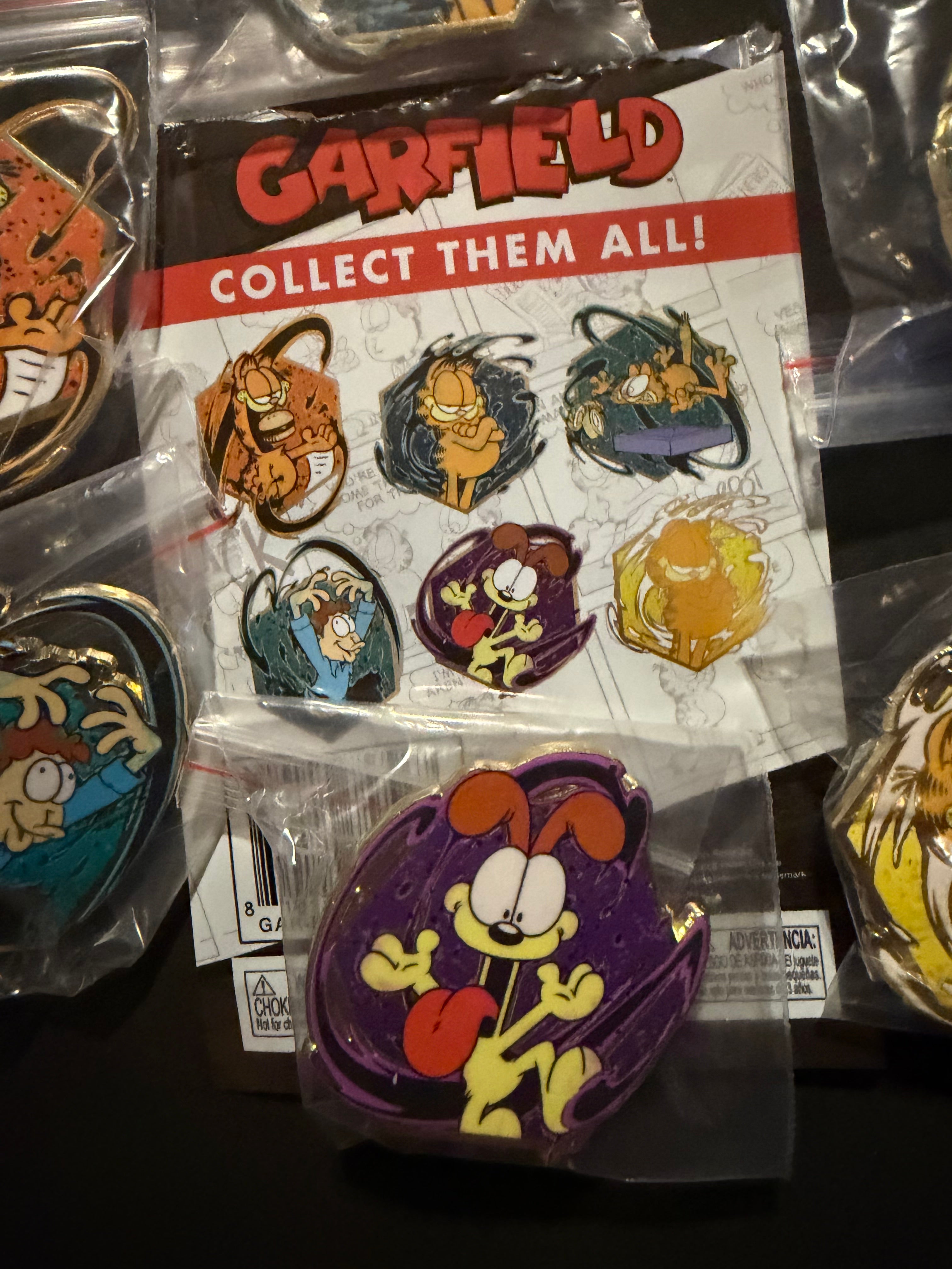 Garfield Mini Painterly Blind Bag Pin Series  Complete Set Of 6 Pins Zen Monkey