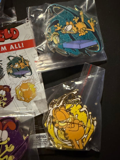 Garfield Mini Painterly Blind Bag Pin Series  Complete Set Of 6 Pins Zen Monkey