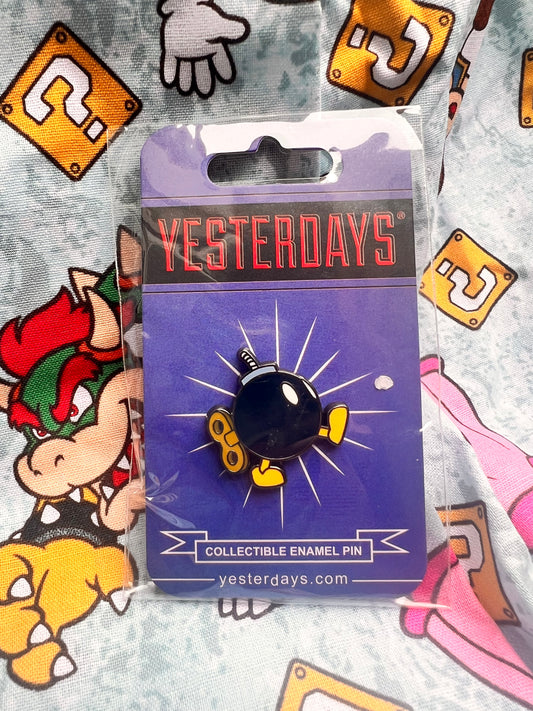 Yesterday's Walking Time Bomb Nintendo Enamel Pin