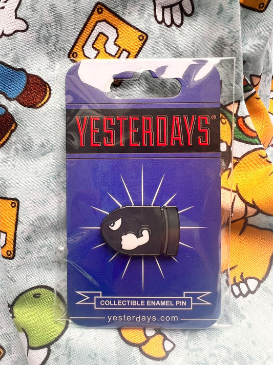 Yesterday's Flying Bullet Nintendo Enamel Pin