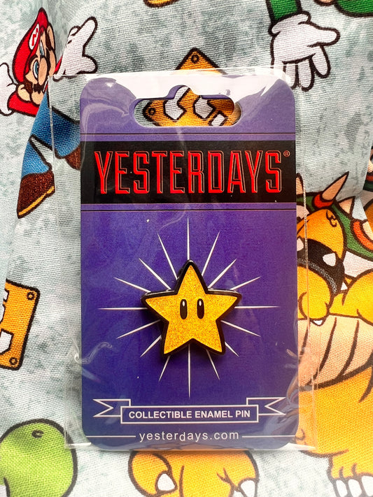 Yesterday's Super Star Nintendo Enamel Pin
