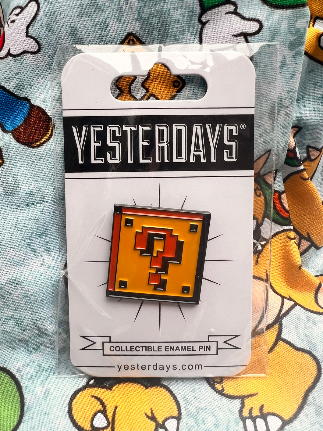 Yesterday's Nintendo Question Block Enamel Pin