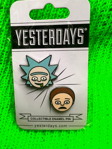 Yesterday's Interdimensional Travelers Rick And Morty Enamel Pin