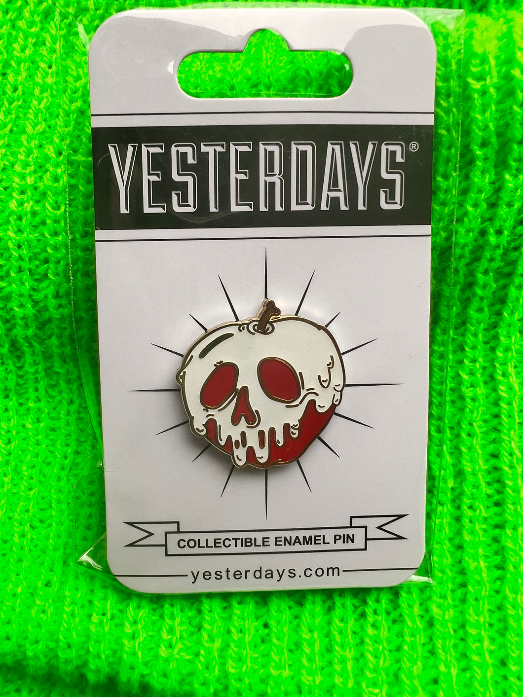 Yesterday's Poison Apple Snow White Glows Enamel Pin