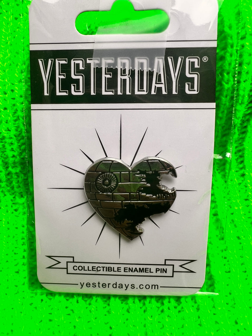 Yesterday's Death Star Love is a Battle Station Enamel Pin