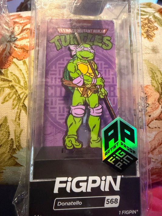 FiGPiN Donatello Teenage Mutant Ninja Turtles #568 Glitch Artist PROOF AP Pin