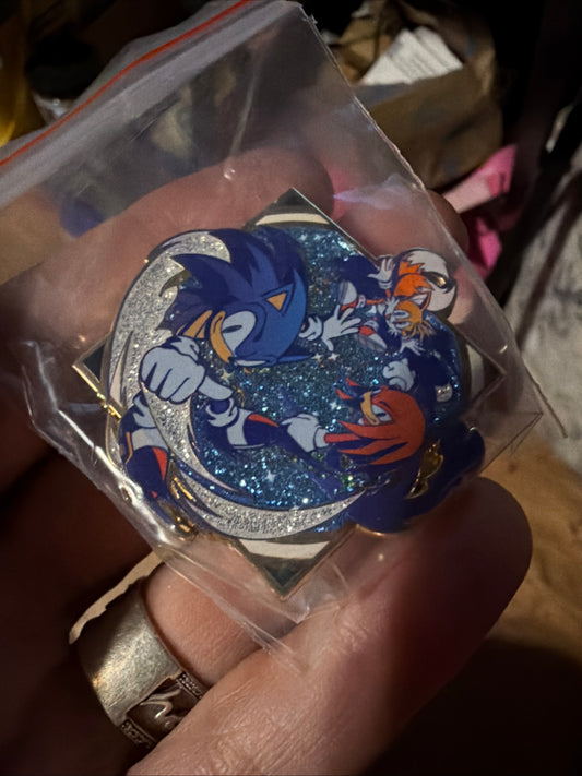 Sonic The Hedgehog Speed Stamp Premium Pin Series Zen Monkey Studios 2-Inch Pin