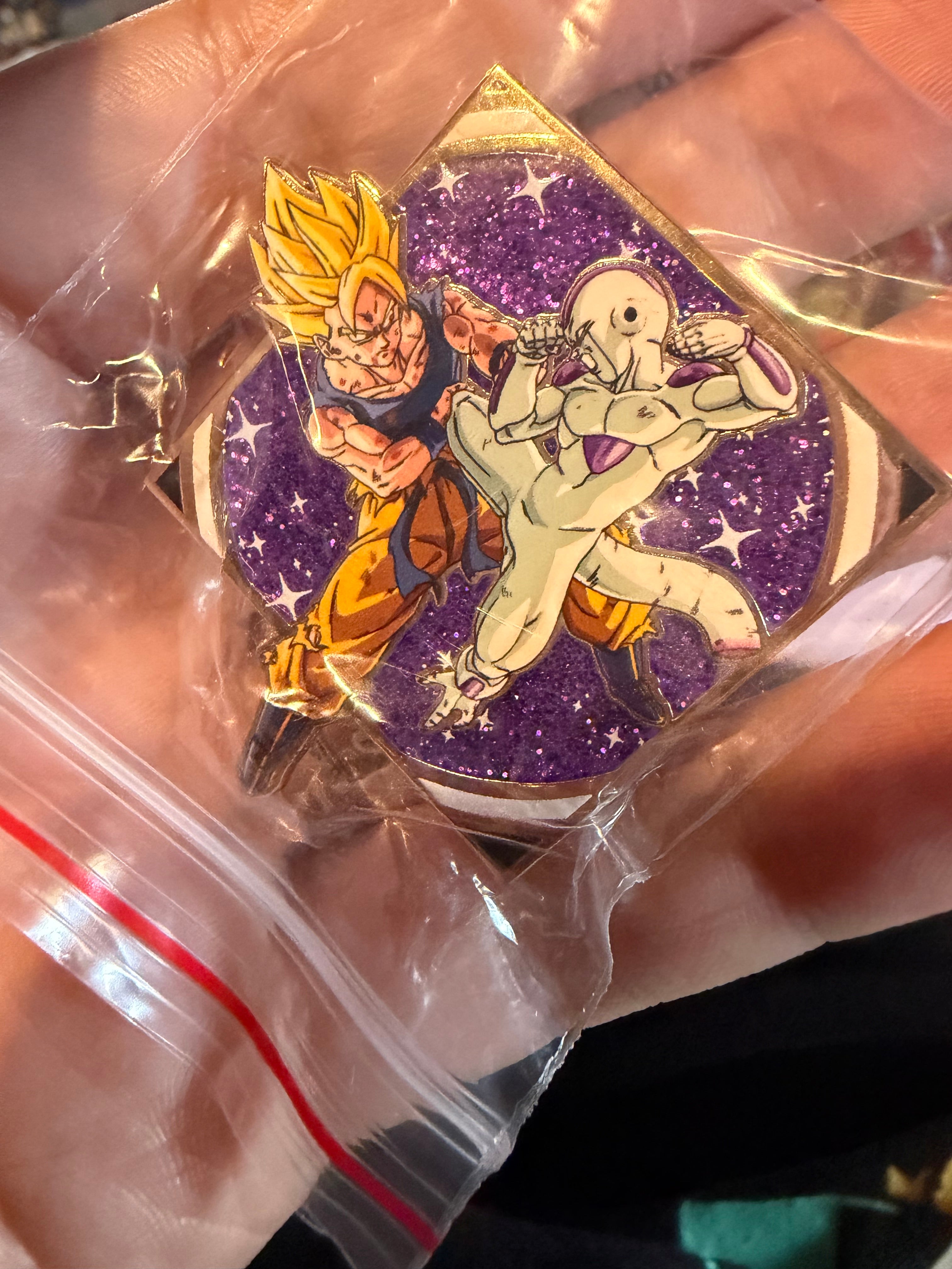 Dragon Ball Z Goku Vs Frieza Enamel Pin Official DBZ Famous Moments Zen Monkey