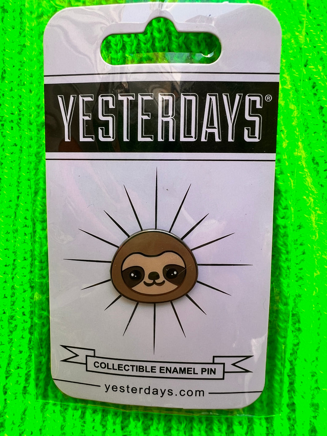 Yesterday's Sloth Enamel Pin