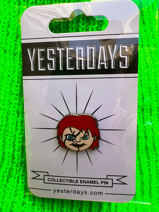 Yesterday Horror Emoji Chucky Pin