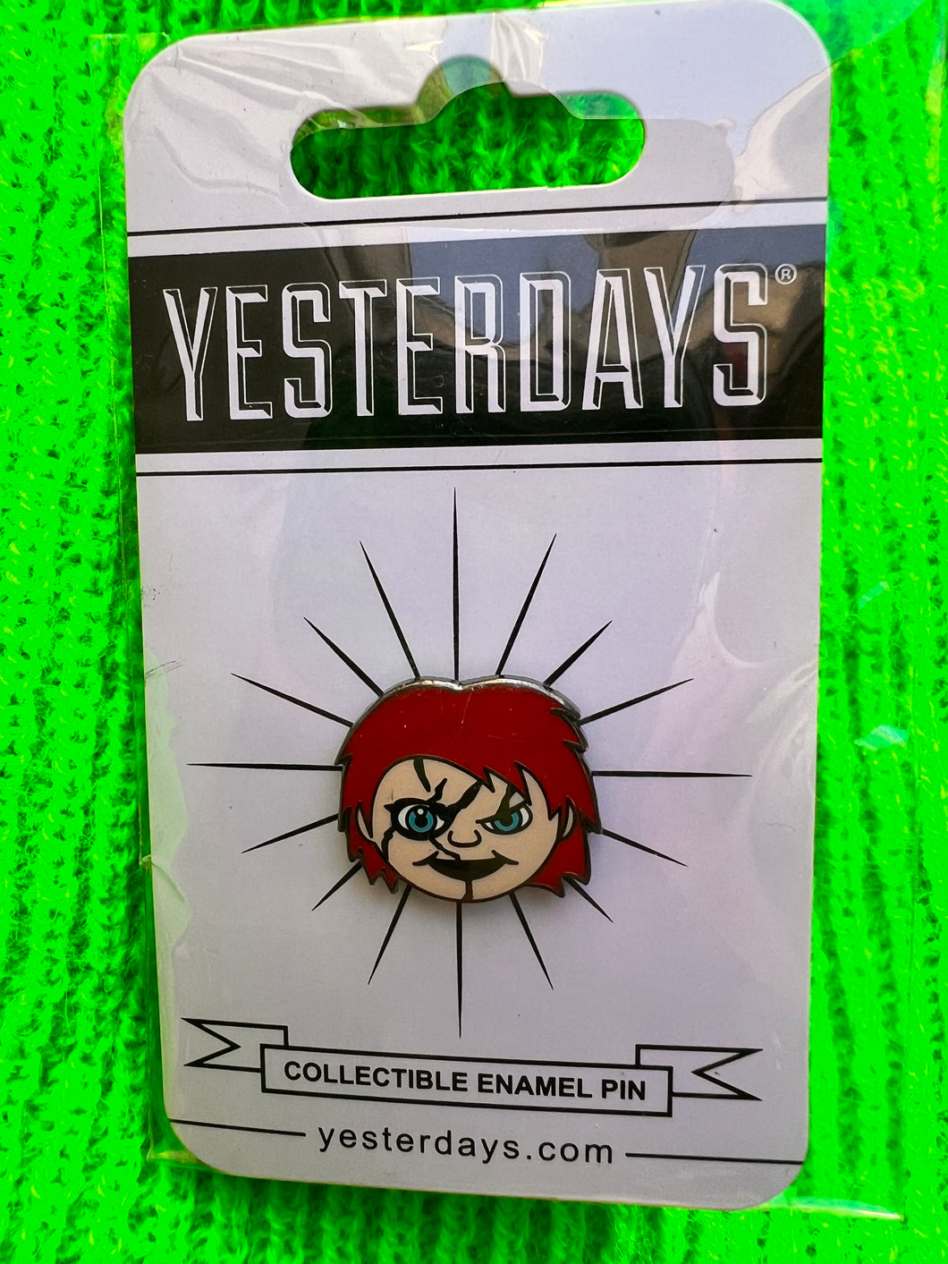 Yesterday Horror Emoji Chucky Pin