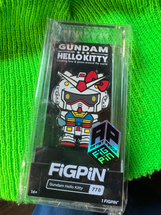 Artist Proof Ap FiGPiN Gundam Hello Kitty Gundam Hello Kitty #778 Pin Collectible 2022 New