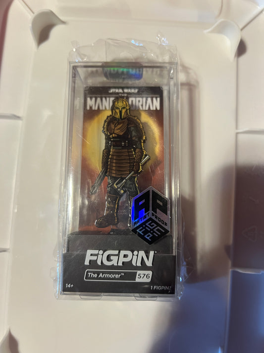 FiGPiN The Armorer #576 AP ARTIST PROOF Star Wars The Mandalorian Metal Pin