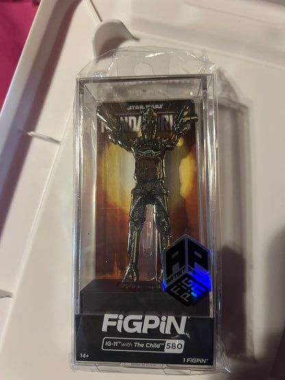 FiGPiN IG-11 With Child #580 AP ARTIST PROOF Star Wars The Mandalorian Metal Pin