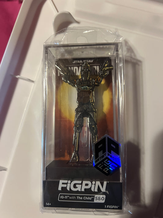 FiGPiN IG-11 With Child #580 AP ARTIST PROOF Star Wars The Mandalorian Metal Pin
