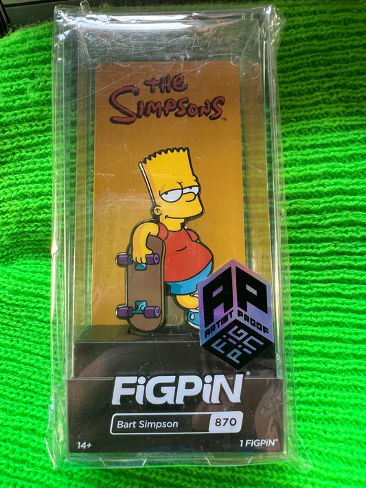 Ap Artist Proof FiGPiN the Simpsons: Bart Simpson Collectible Figure #870