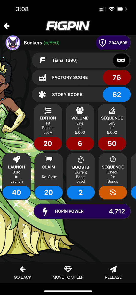 Disney Princess and the Frog Tiana #690 FiGPiN Unlocked