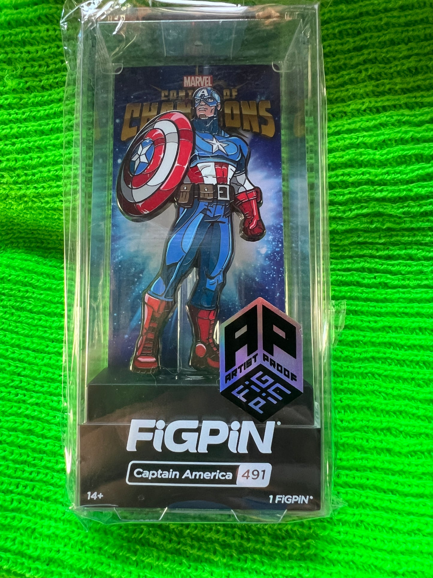 Ap Artist Proof Marvel Comics Contest of Champions Collectible FiGPiN Captain America #491