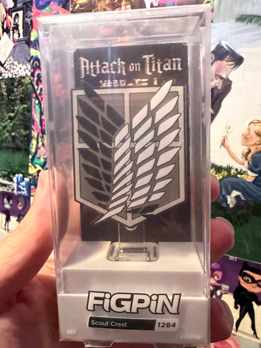 FiGPiN The Scout Crest (1284): Attack on Titan Grayscale Limited Edition Pin
