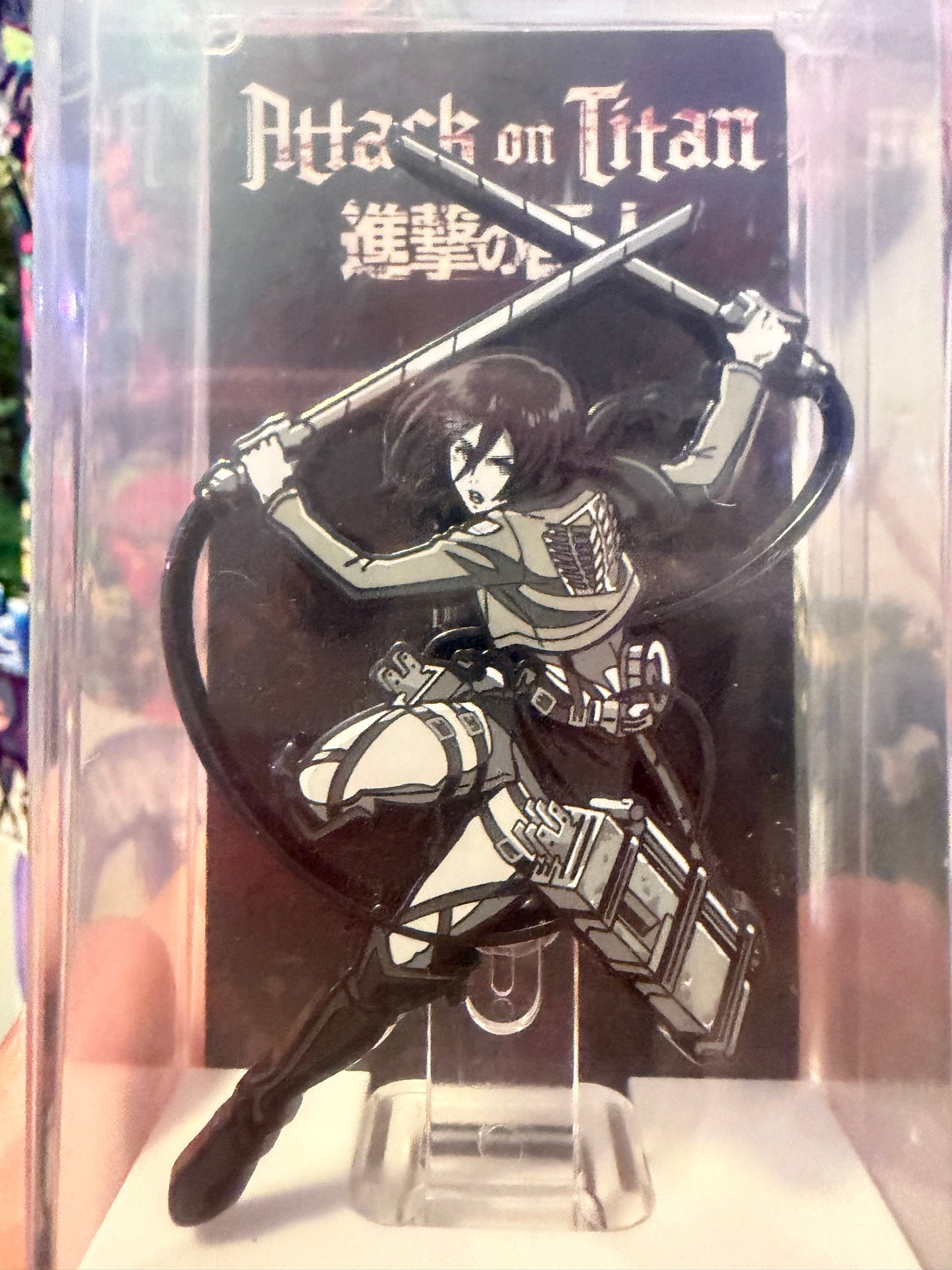 FiGPiN Mikasa Ackermann (1285): Attack on Titan Grayscale Limited Edition Pin