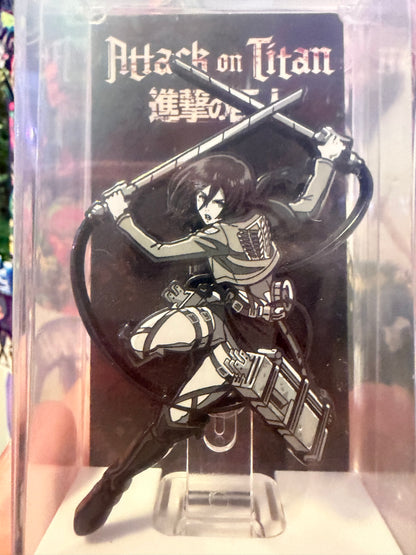 FiGPiN Mikasa Ackermann (1285): Attack on Titan Grayscale Limited Edition Pin