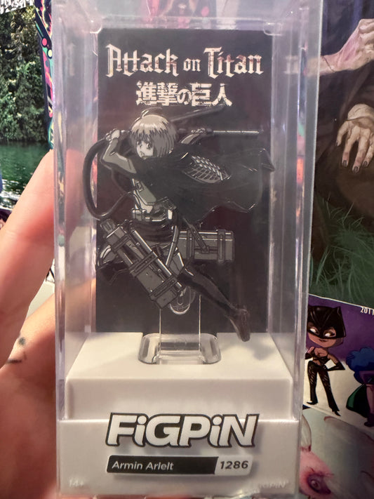 FiGPiN Armin Arlert (1286): Attack on Titan Grayscale Limited Edition Pin